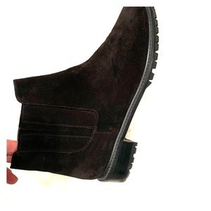 Stuart Weitzman 50/50 black suede booties size 11